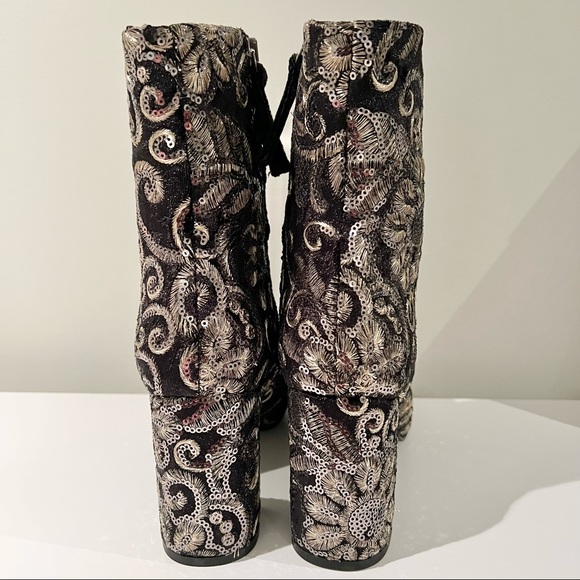 TOP SHOP Sparkle Embroidered Boots - Picture 6 of 9